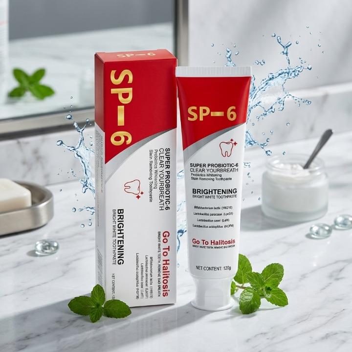 Premium SP-6 Ultra Whitening Probiotic Toothpaste – Advanced Stain Removal & Fresh Breath Oral Care