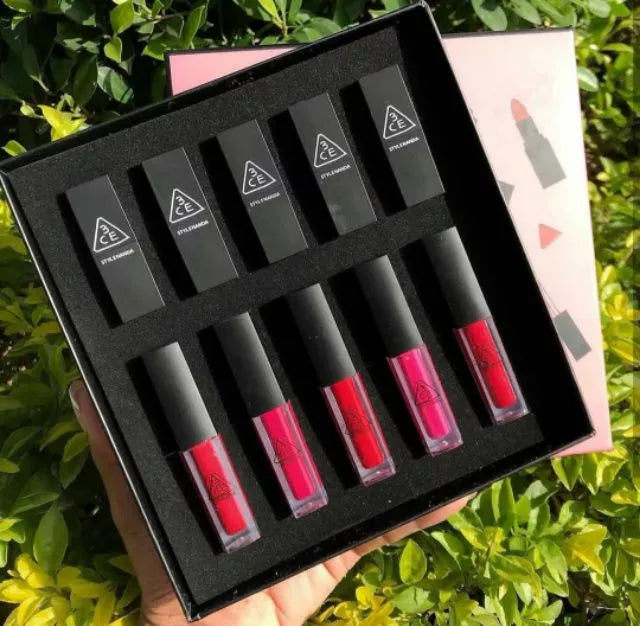 3CE 10-Piece Lipstick And Lip Tint - Cosmetic Product Designed For Lip Makeup And Daily Beauty Routine (Mix Color)