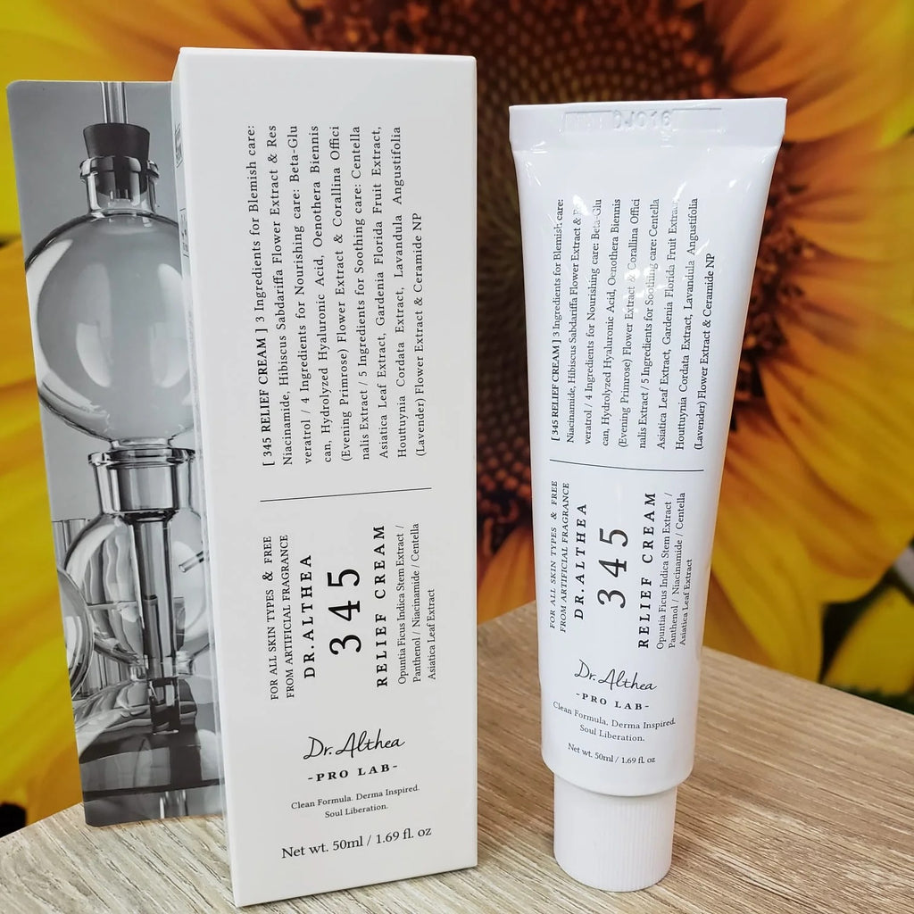 Dr Althea 345 Relief Cream Gentle Soothing Daily Skincare Made In Korea For Sensitive And Irritated Skin | 50ml