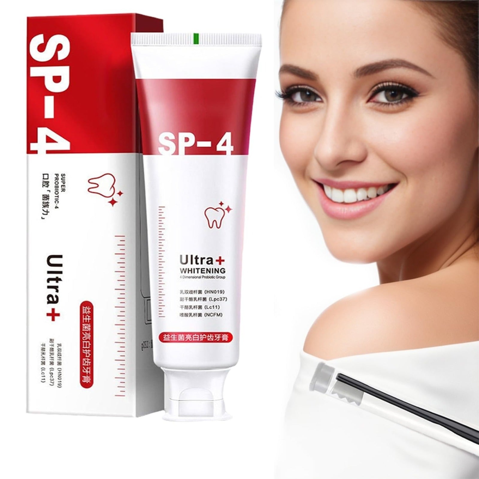 Premium YAYASHI SP-4 Ultra Whitening Probiotic Toothpaste – Advanced Red Tube Super Probiotic Stain Removal Oral Care