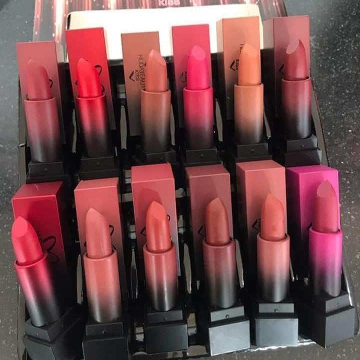 Pack Of 12 - Huda Beauty Lipsticks - Cosmetic Product Designed For Lip Makeup And Daily Beauty Routine (Random Color)