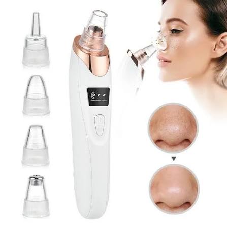 5in1 Blackhead Remover Machine Rechargeable | Face Vacuum Derma Suction With 5 Heads | Blackhead Removing Machine