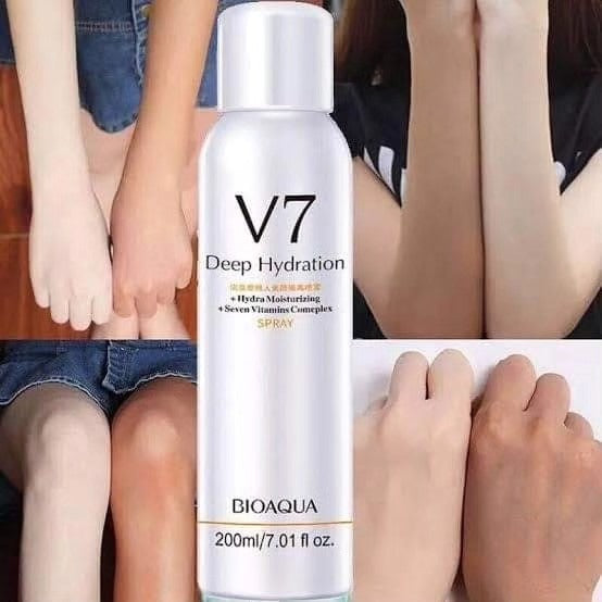 BIOAQUA V7 Deep Hydration Seven Vitamins Complex Spray - Skincare Product Designed For Moisture Hydration And Daily Skin Care Routine - 200ML