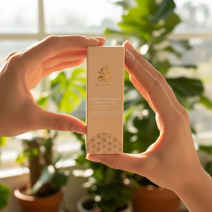 Forever Bloom Filmfish Foundation Light Spectrum Sunscreen Serum SPF 50 Moisturizing Formula 30g