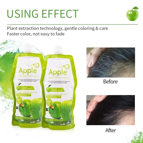 Apple Hair Color Cream Gentle Formula Provides Rich Color Smooth Application Long Lasting Shine Nourishes Hair - Hair Care Product - 1000ML