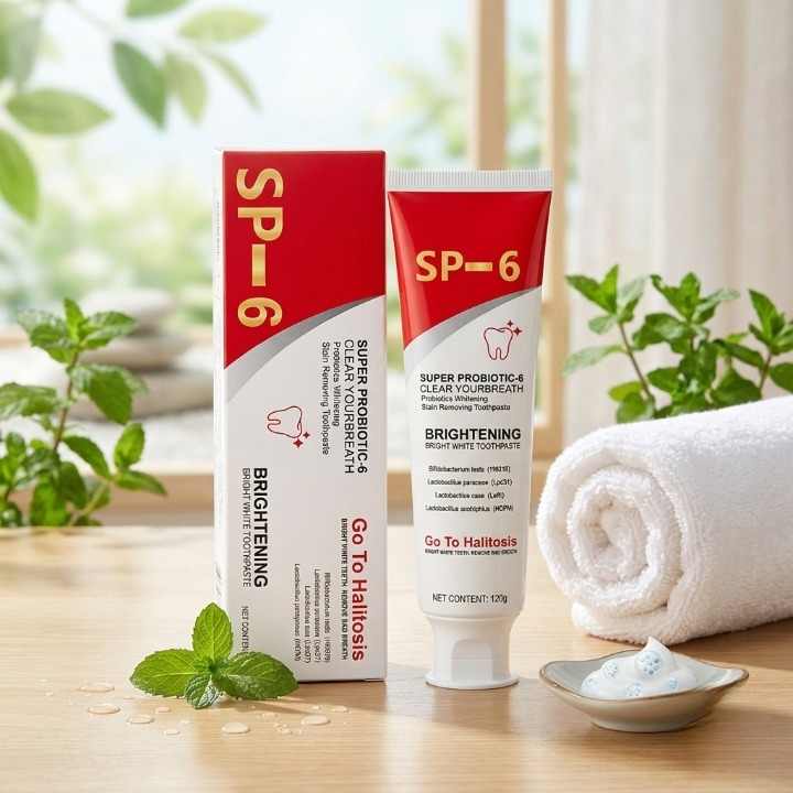 Premium SP-6 Ultra Whitening Probiotic Toothpaste – Advanced Stain Removal & Fresh Breath Oral Care