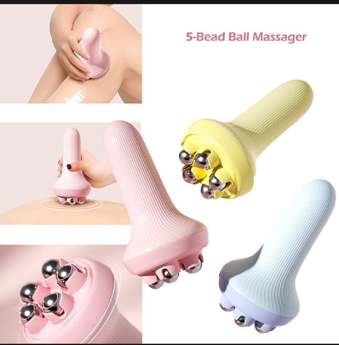 360 Roller Manual Hand Massager Handheld Massage Ball Full Body Pain Relief Neck Back Shoulder Leg And Foot (Random Color)