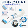 Anti Lice Metal Comb with 4 Filters | Stainless Steel Fine Tooth Head Lice & Nit Removal Comb