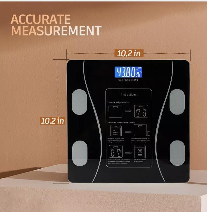 Digital Smart Bluetooth Body Weight & BMI Scale Body Fat Scale Smart Wireless Digital Bathroom Weight Scale Body Composition Analyzer With Smartphone App Bluetooth-compatible